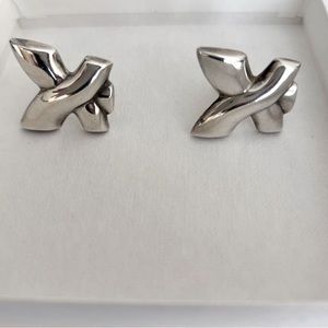 925 Sterling Silver “X” Earrings